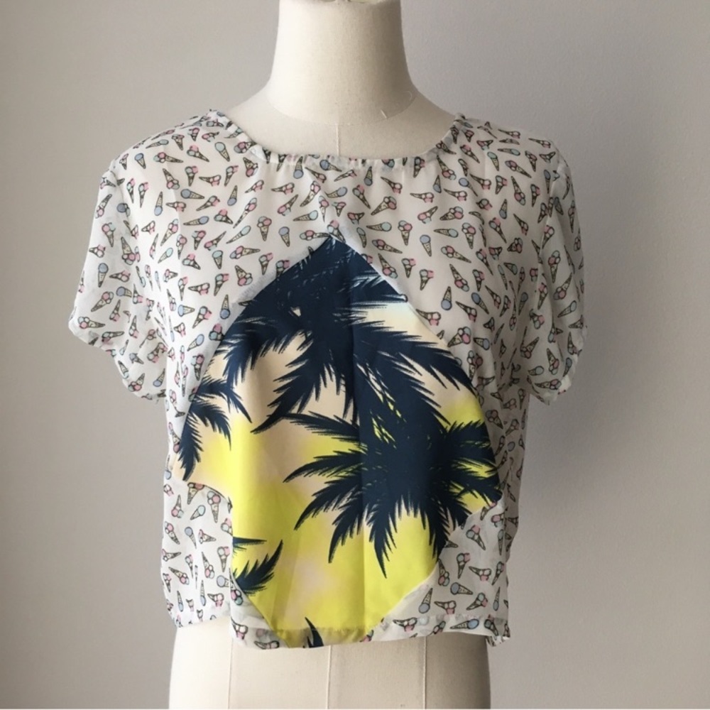 NWT LF Sheer Crop Top